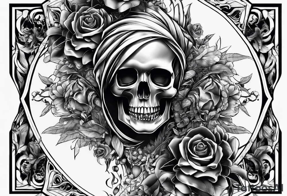 extreme joint pain breaking through skin on arm skull sorrow sad tattoo idea