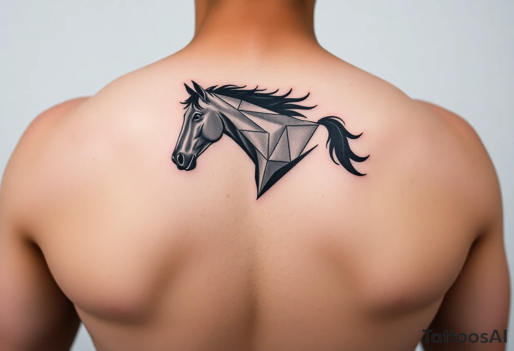 horse silhouette 
from the front tattoo idea