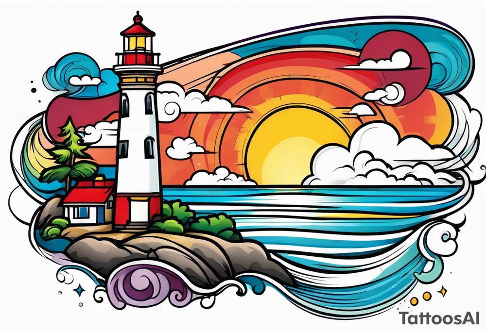lighthouse tattoo idea