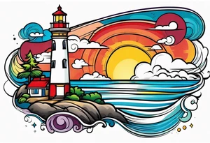lighthouse tattoo idea
