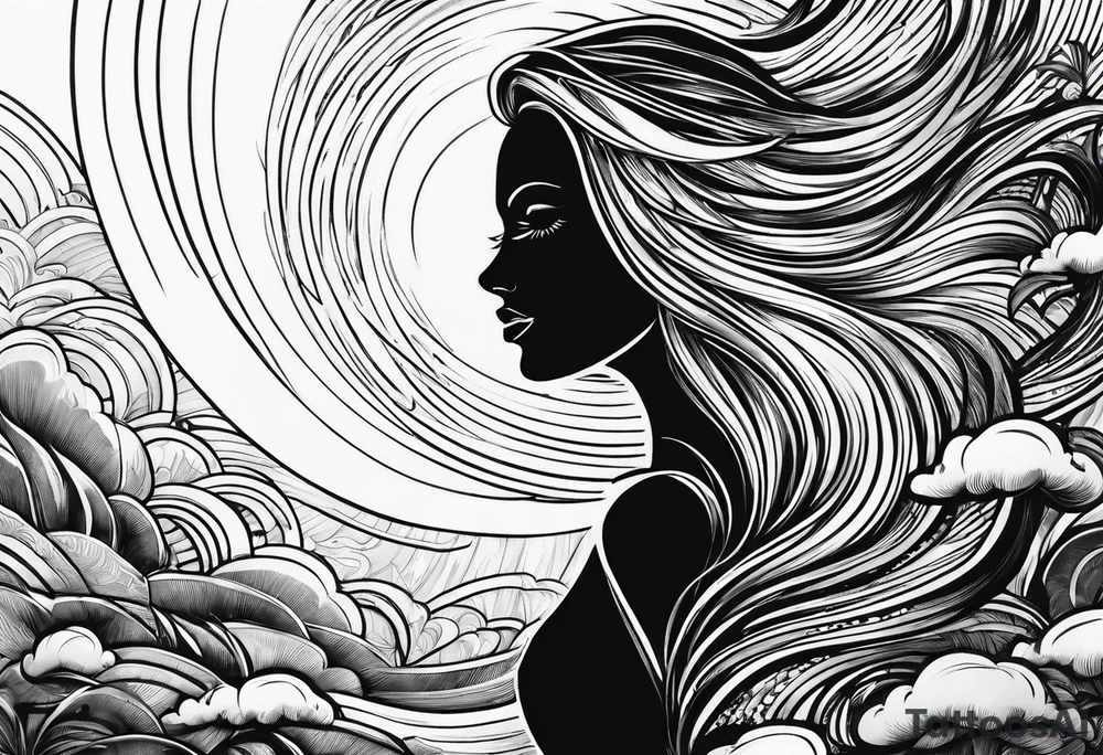 sun rays tattoo idea