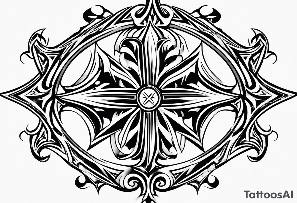 Maltese cross tattoo idea