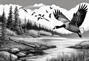 Goose hunting tattoo idea