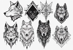 Spiritual wolf tattoo idea