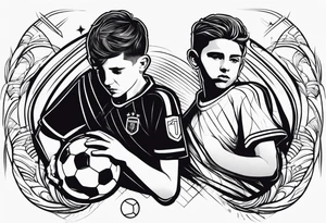 My sons Riccardo and Alessio love football tattoo idea
