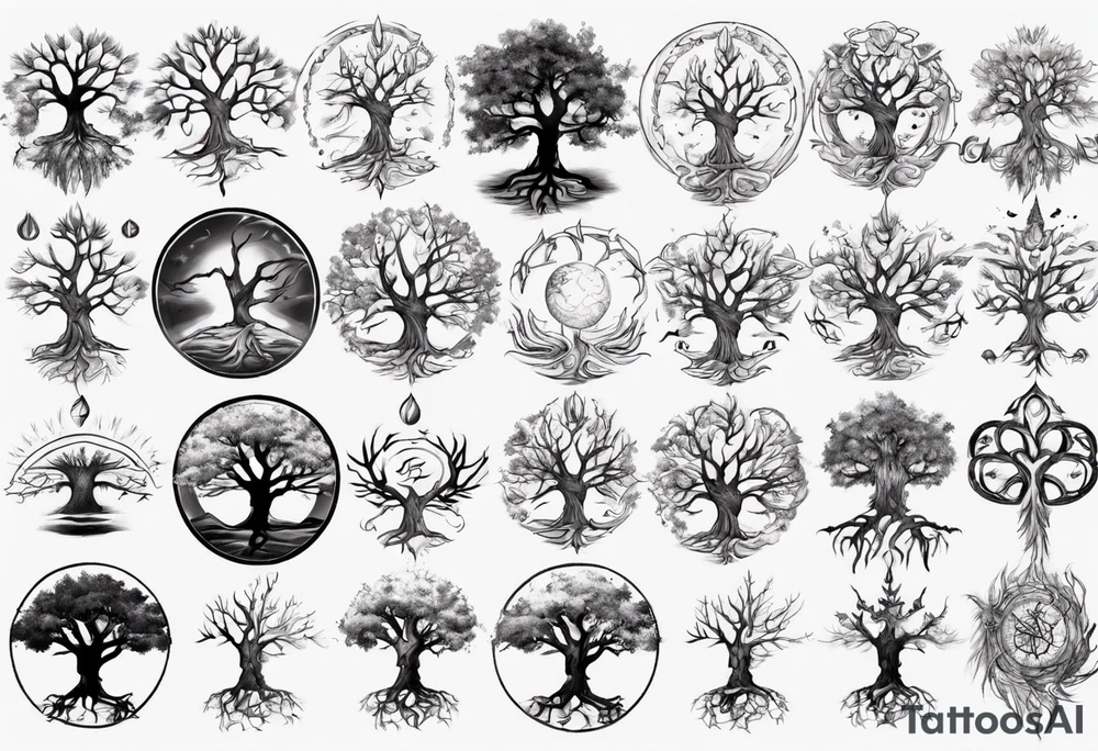 Spiritual tree tattoo idea