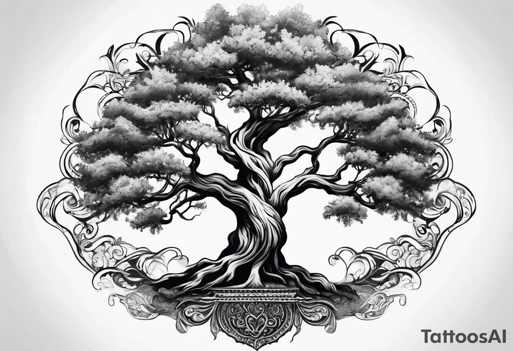A ancient mother tree tattoo idea