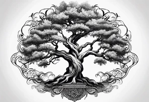 A ancient mother tree tattoo idea