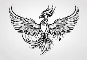 pen and pheonix tattoo idea