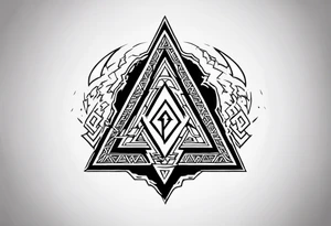 Valhalla fire runes lightning thunder
Sword shield valknut tattoo idea
