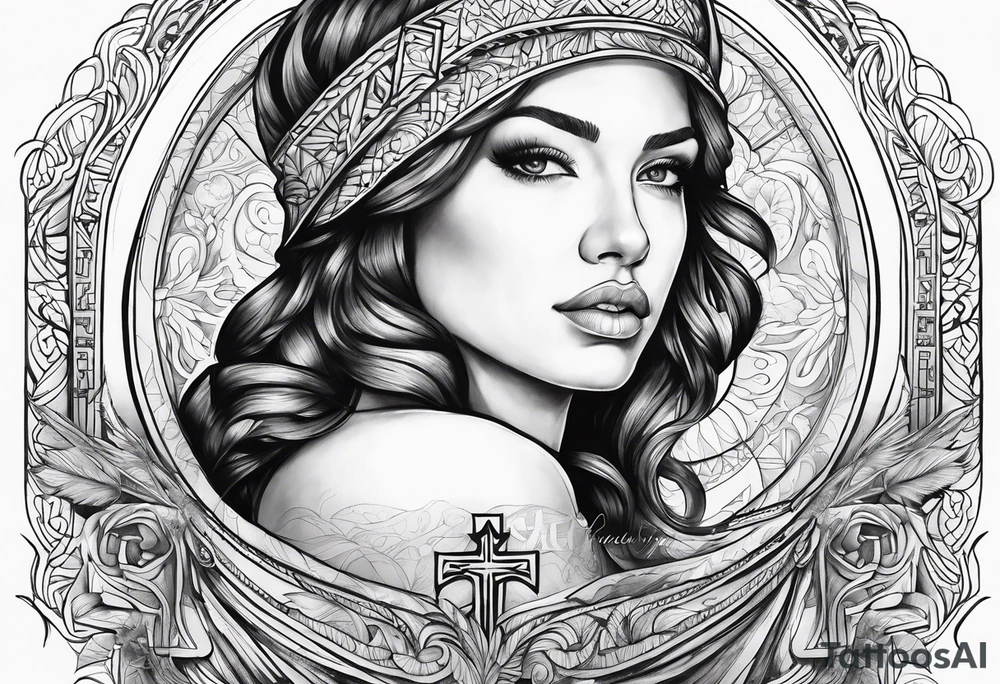 Flowing scripture tattoo idea