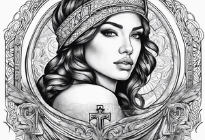 Flowing scripture tattoo idea