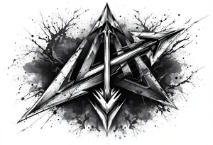 an arrow that look down tattoo idea