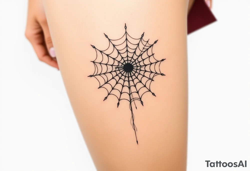 spiderweb tattoo idea