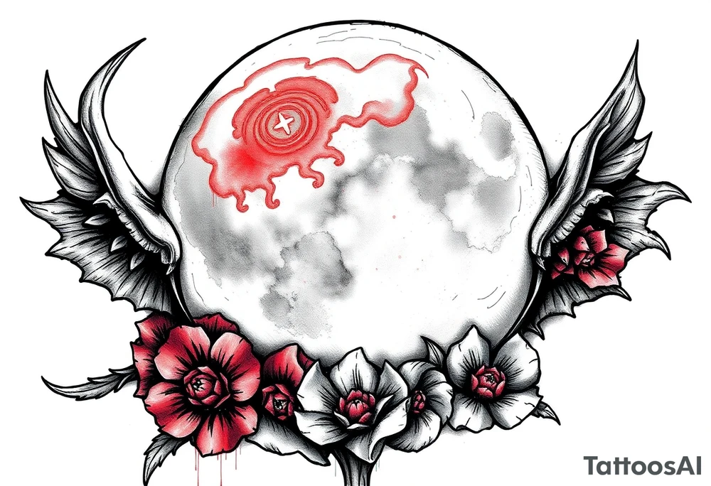 sacred moon tattoo idea