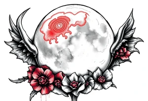 sacred moon tattoo idea