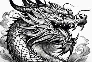 Chinese dragon on arm tattoo idea