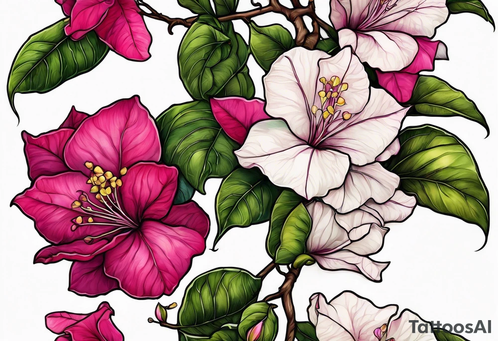 Bougainvillea tattoo idea