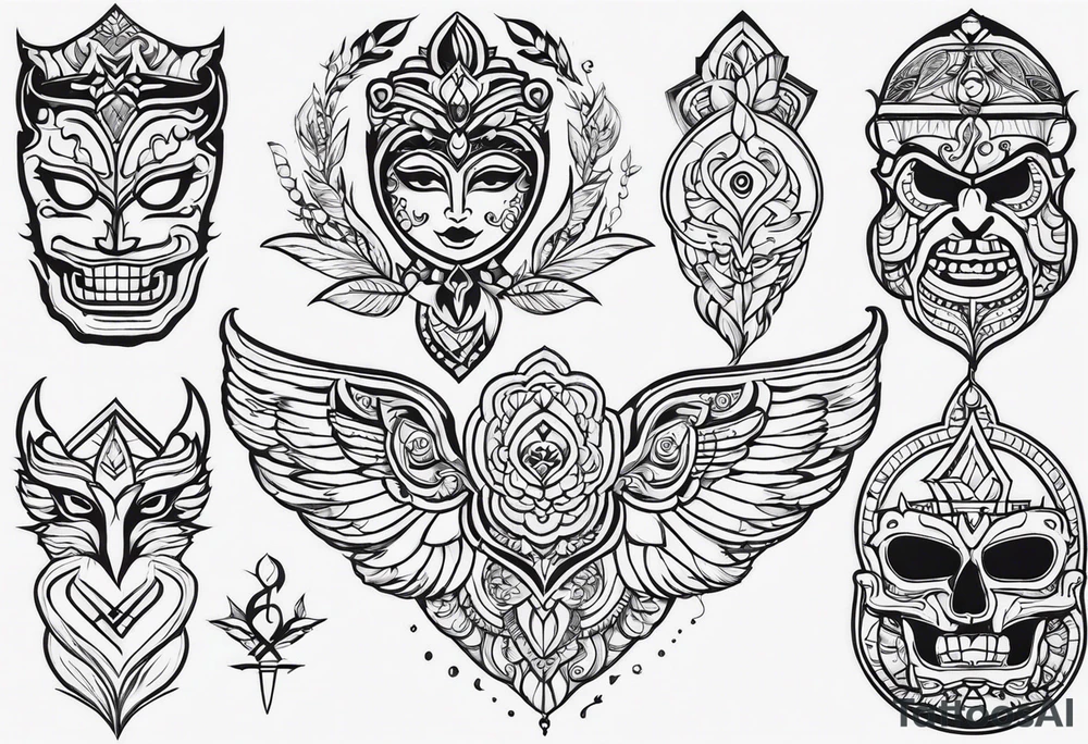Маски на две ноги tattoo idea