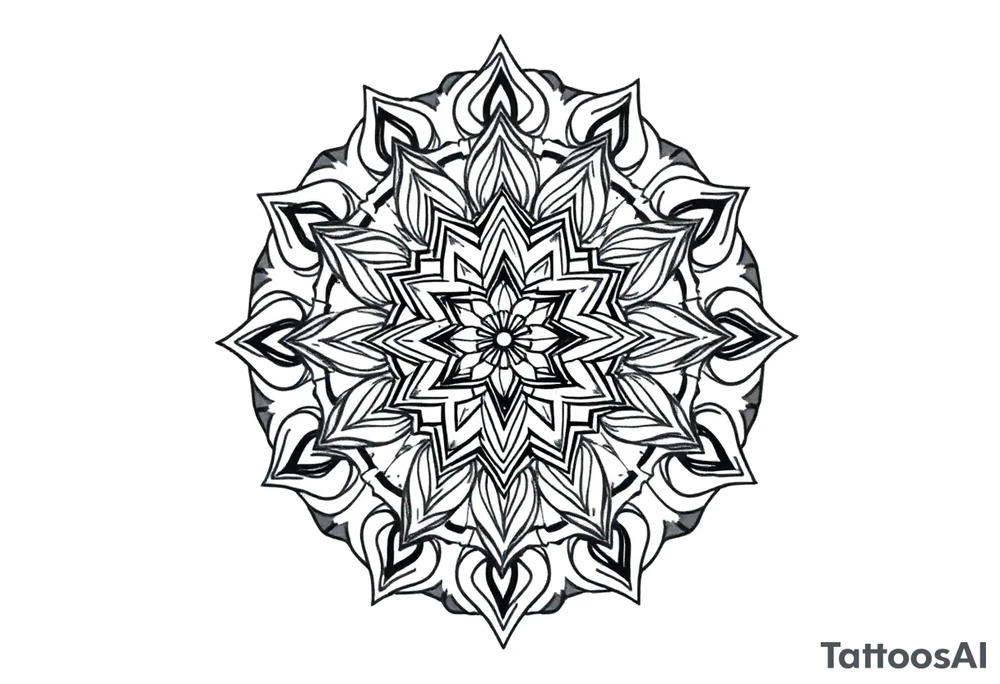 intricate mandala with sacred geometry and cosmic elements tattoo idea intricate mandala with sacred geometry and cosmic elements tattoo idea