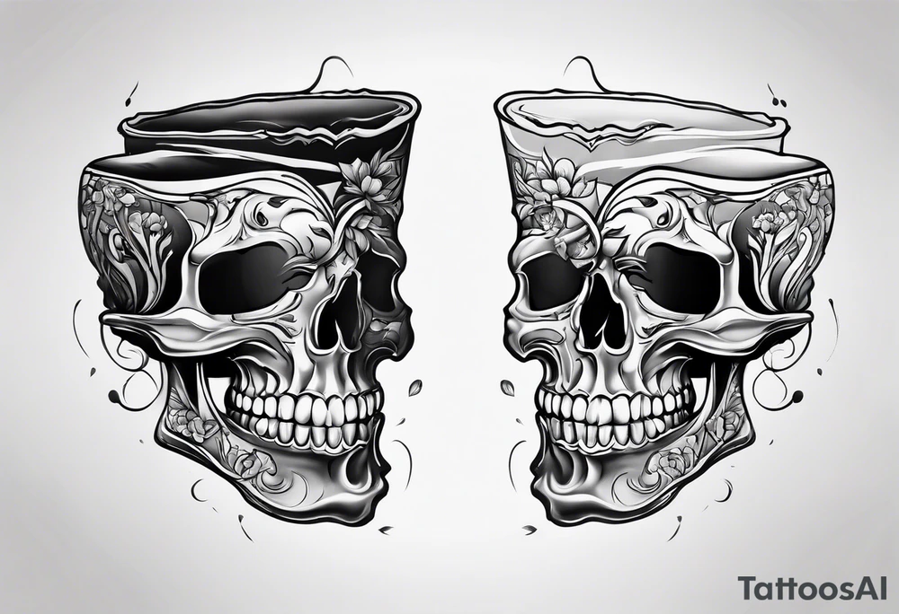 two hands wrapped around a white, shiny tooth tattoo idea two hands wrapped around a white, shiny tooth tattoo idea