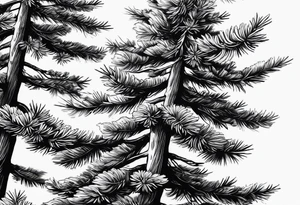 Pine trees tattoo idea