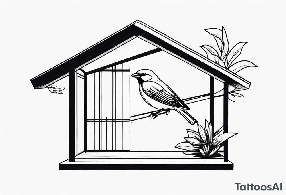 BIRD HUT tattoo idea