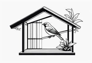 BIRD HUT tattoo idea