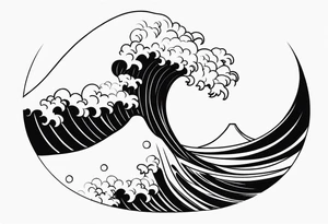 wave emoji tattoo tattoo idea