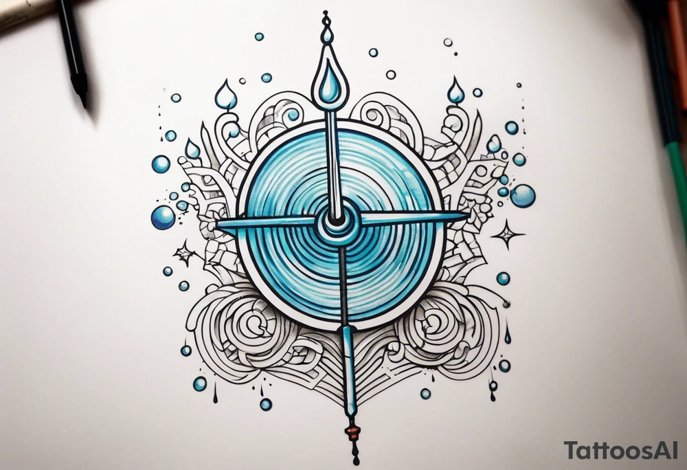 Sprinkler water tattoo idea