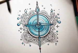 Sprinkler water tattoo idea