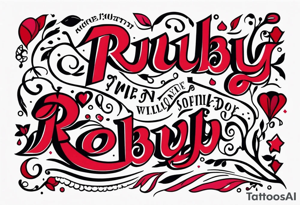 Ruby 🐾 tattoo idea