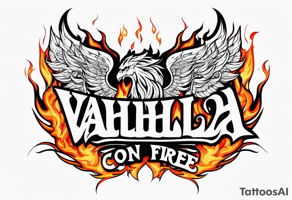Valhalla on fire tattoo idea