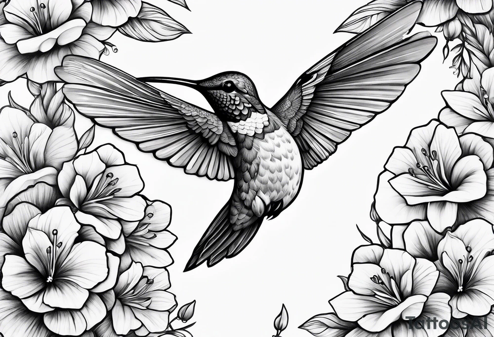 hummingbird tattoo idea