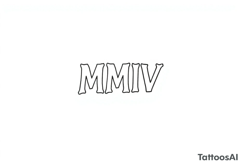 MMIV tattoo idea
