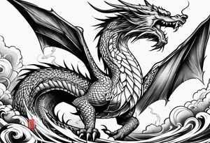 Dragão oriental tattoo idea