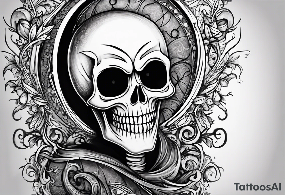 Jack skeleton the tim burton version looking down excited to see you tattoo idea