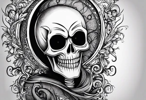 Jack skeleton the tim burton version looking down excited to see you tattoo idea