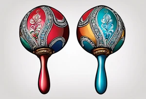 Two Cuban shaking maracas. tattoo idea