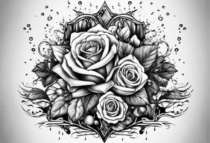 a shower that rains ice cubes tattoo idea