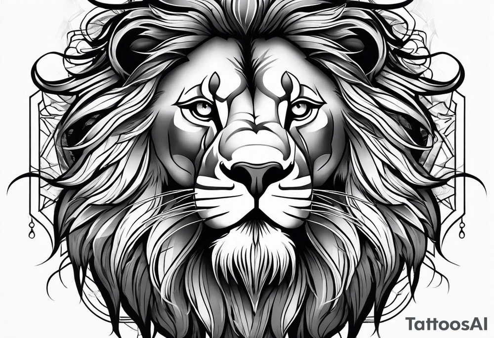 Lion head tattoo idea