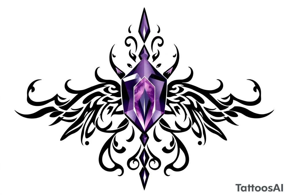 amethyst birthstone mother of 3 girls tattoo idea