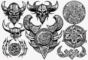 Viking symbols tattoo idea