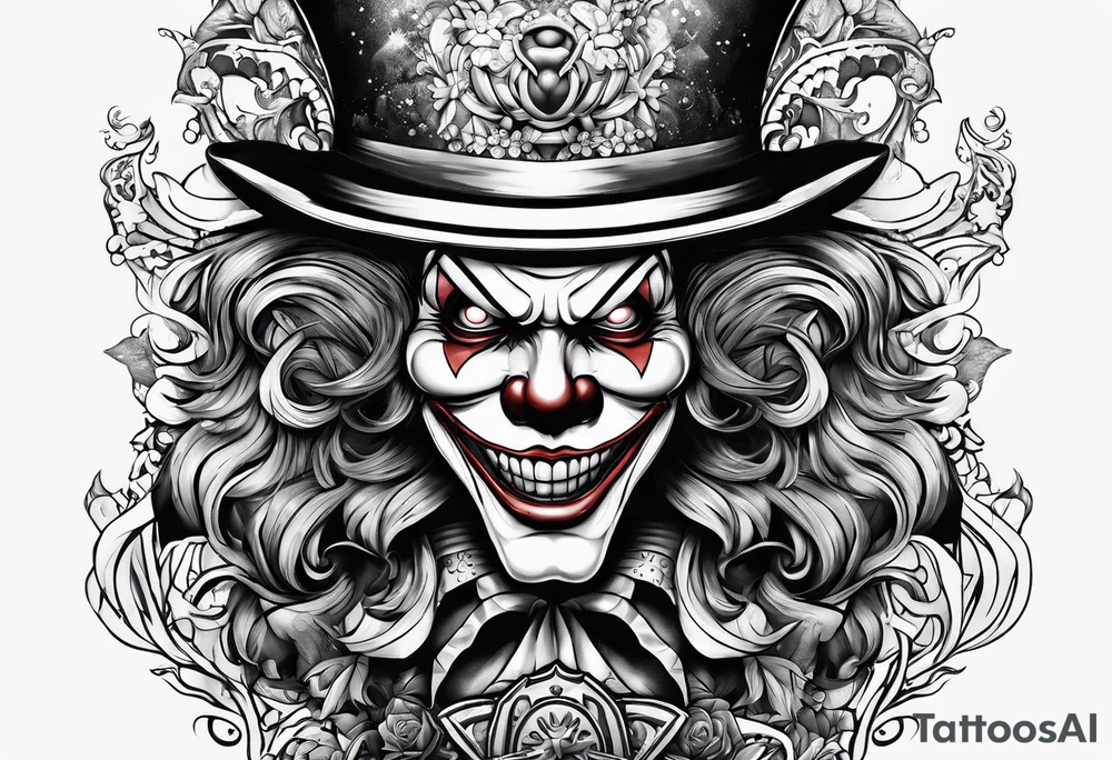buggie the clown from one piece tattoo idea