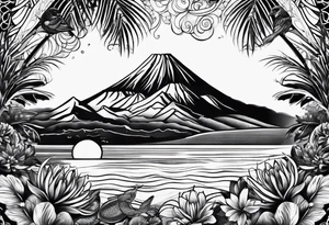 Tattoo of the island of Mauritius tattoo idea