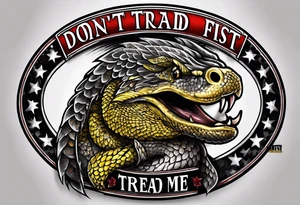 family first and dont tread on me tattoo idea