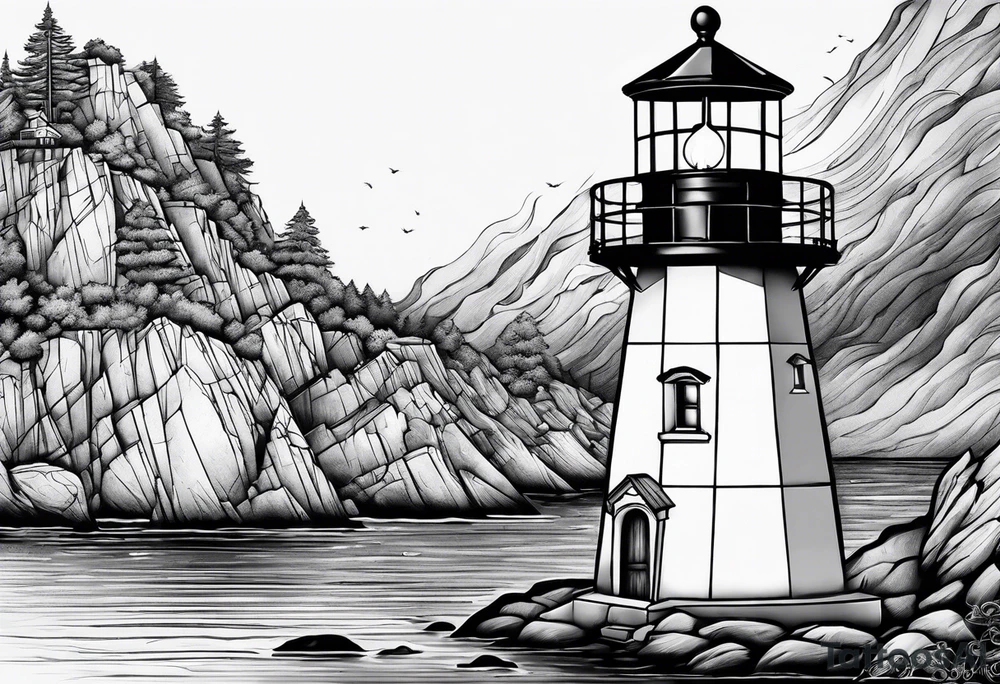 Suicide survivor with a light house light vs dark tattoo idea