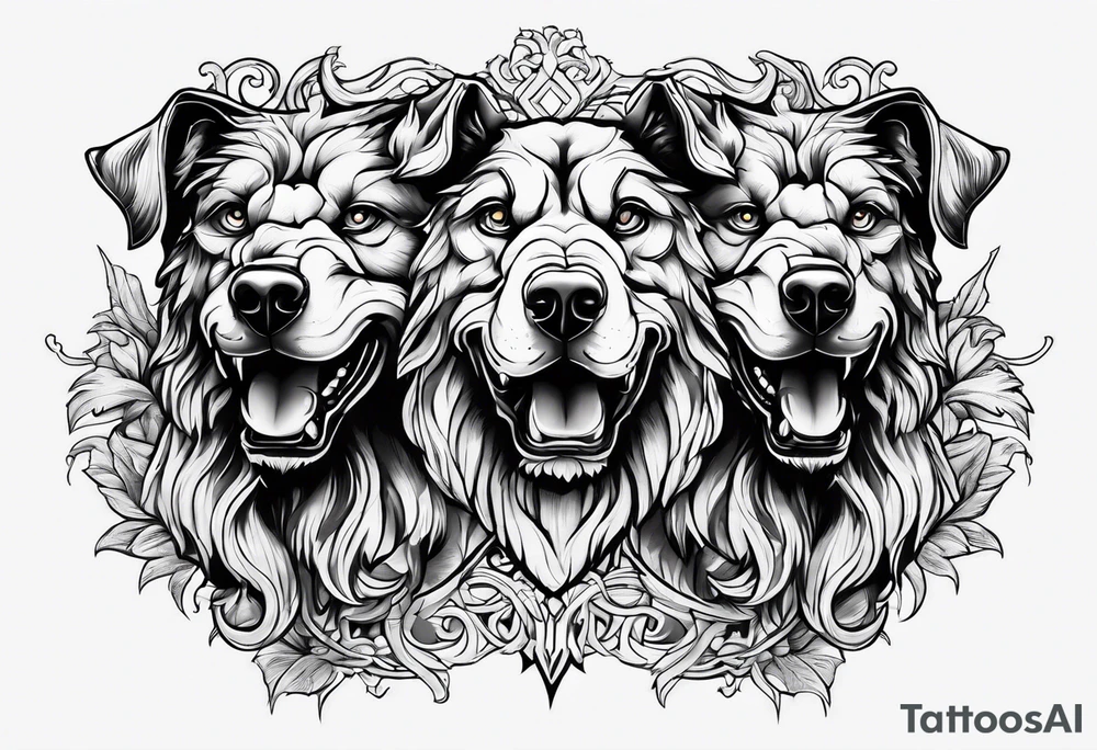 Cerberus greek tattoo idea