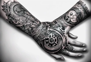 machine arm tattoo idea