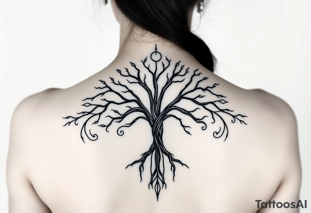 Classic scheme of Sephiroth tree of life tattoo idea